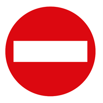 PROHIBITION SIGN : NO ENTRY