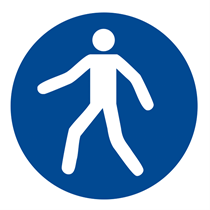MANDATORY SIGN OF PEDESTRIAN CROSSING