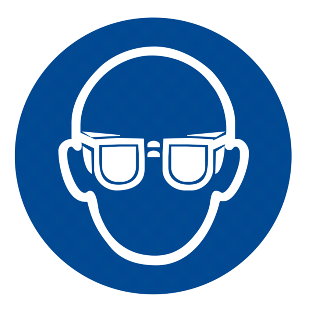 Mandatory sign wear safety goggles DMR