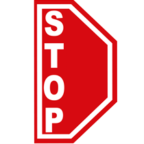 IN HALF STOP SIGN ON THE RIGHT SIDE
Size:61 cm;