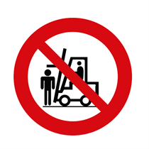 PROHIBITION SIGN : DO NOT STAY UNDER THE FORKS