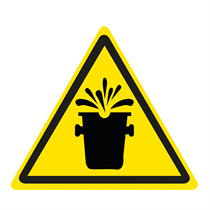 CARTELLO PERICOLO SPRUZZI INCANDESCENTI