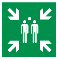 EMERGENCY SIGN EMERGENCY ASSEMBLY POINT