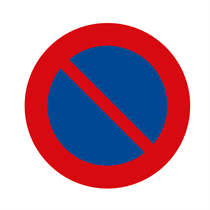 PROHIBITION SIGN : NO WAITING
