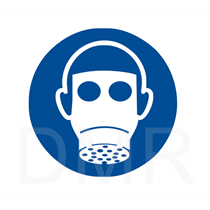MANDATORY SIGN WEAR GAS MASK