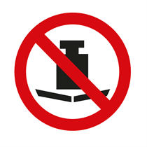 PROHIBITION SIGN : NO HEAVY LOADS