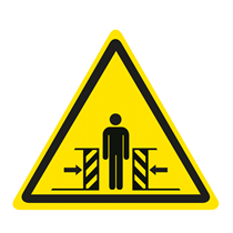 CARTELLO PERICOLO SCHIACCIAMENTO