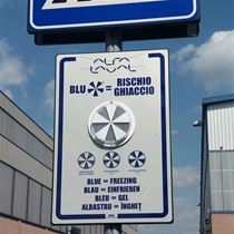 DISPOSITIVO TERMICO CON CATARIFRANGENTI E CARTELLO SCATOLATO DI SUPPORTO 40 cm x 60 cm