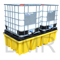 POLYETHYLENE CONTAINMENT TANK FOR TWO IBC FROM 2340 x 1285 x 640 mm