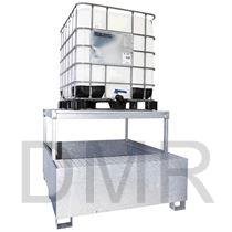 STEEL RETAINING BASIN WITH PLATFORM FOR 1 IBC