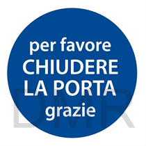 Cartello orizzontale adesivo di obbligo PERSONALIZZABILE Ø 24 cm