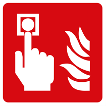 CARTELLO IN ALLUMINIO PULSANTE ALLARME ANTINCENDIO