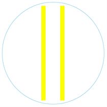 GOBO DOPPIA LINEA GIALLA